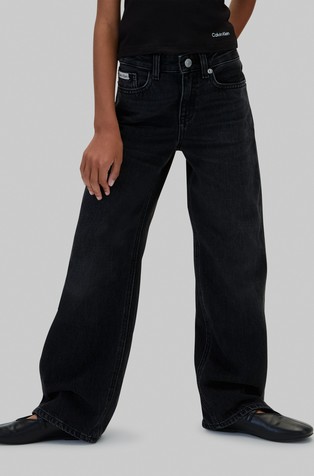 Jeans hlače  s visokim strukom i širokim nogavicama
