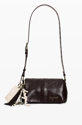 Sjajna torbica za nošenje preko ramena s privjeskom