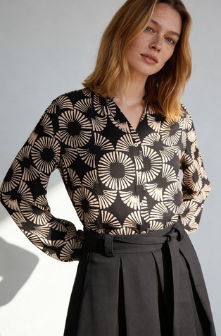 Viscose blouse with print