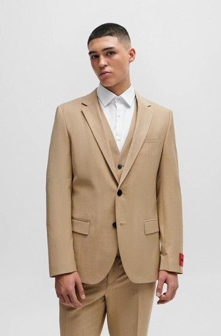 Slim fit sako od rastezljive mješavine vune