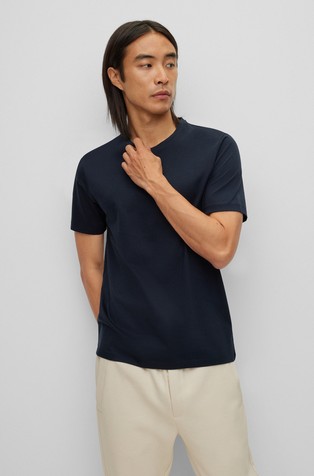 Mercerised-cotton T-shirt in a slim fit