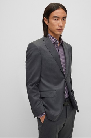 Regular fit sako od djevičanske vune