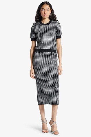 Pencil suknja sa žakard logo uzorkom