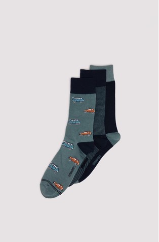 Pack of 3 cotton car socks