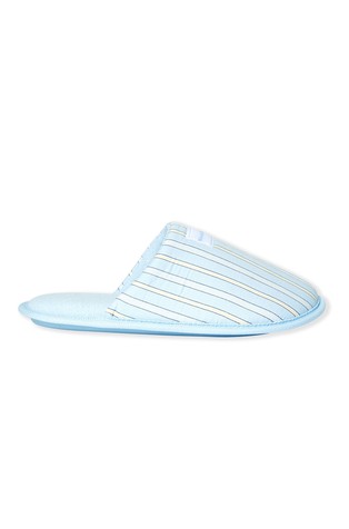 Benicio striped cotton slippers