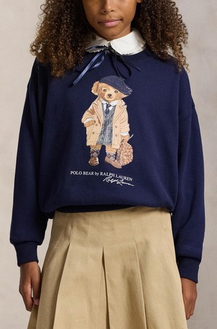 Polo Bear boxy fit pulover s flisiranom unutrašnjošću