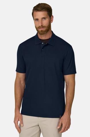 Polo in Stretch Cotton Blend Piqué Cool Jade-Fresh