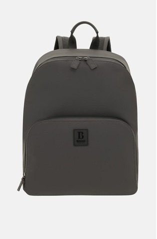 Large Rubberised Fabric Rucksack with Logo Tape on Straps