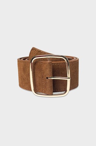 Wide suede belt