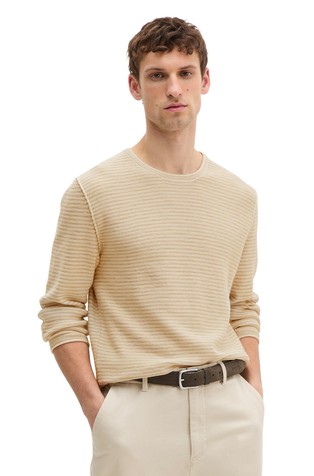 Sweater in organic cotton and linen