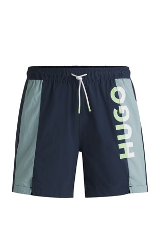 Kupaće hlače s raznobojnim blokovima i logotipom