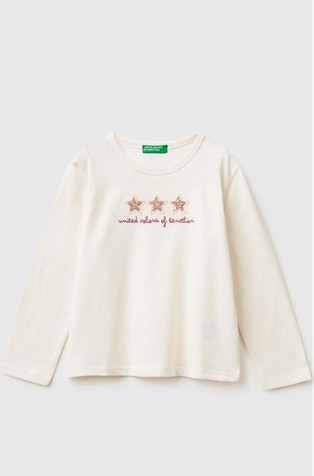 Pamučna majica dugih rukava sa šljokicama