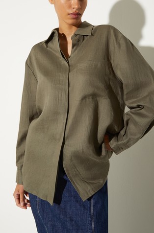 Relaxed fit linen shirt