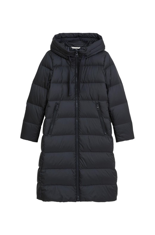 O Polo Puffer Coat Puffer Mantel Schwarz Kapuzen Daunenmantel