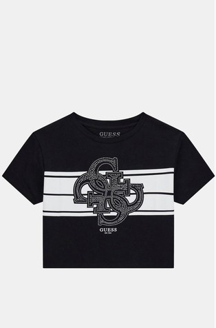 4G logo cropped majica kratkih rukava s ukrasnim kamenčićima