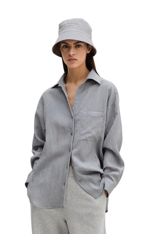Relaxed striped shirt in viscose blend