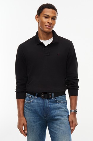 Long-sleeved Cotton Polo Tee