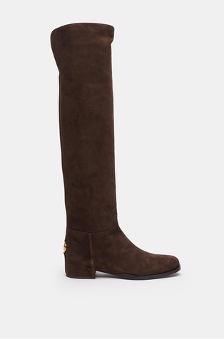 Visoke čizme od brušene kože