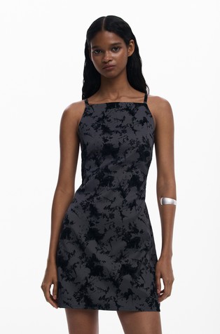 Kratka haljina s baršunastim printom