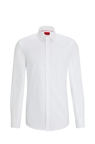 Slim fit pamučna košulja sa žakard logotipima