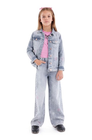 Denim jakna s ukrasnim kamenčićima