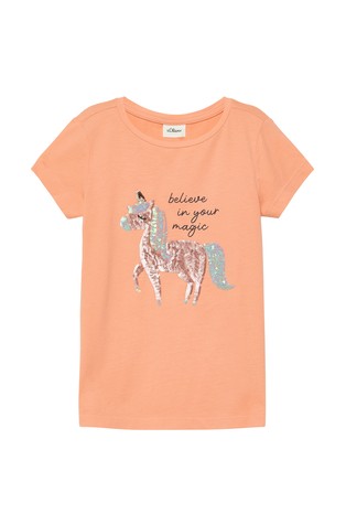 Majica s otiskom i šljokicama