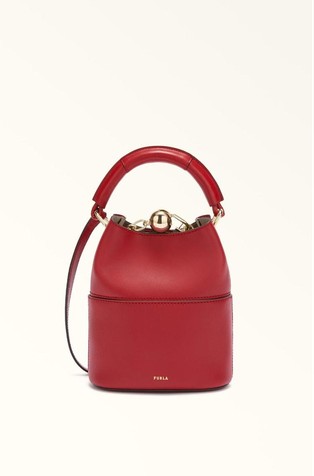 Mini kožna bucket torbica