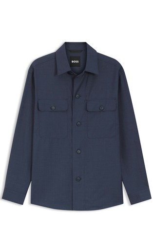 Relaxed-fit overshirt in wool