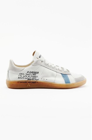 SKIN sneakers in leather with lettering