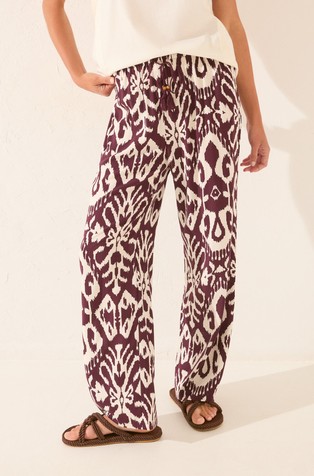 Viskozni donji dio pidžame s uzorkom