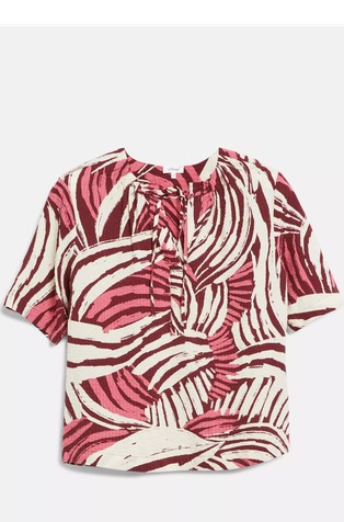 Viscose blend blouse with pattern