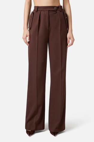 Relaxed fit hlače od gabardena