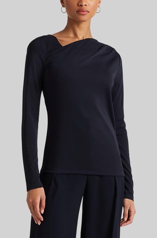 Jersey majica s asimetričnim izrezom