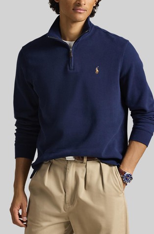 Estate-rib Quarter-zip Pullover