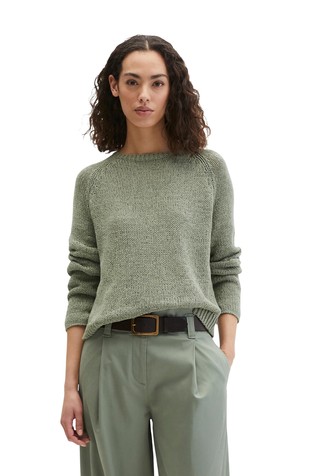 Oversize fit pleten pulover od mješavine pamuka