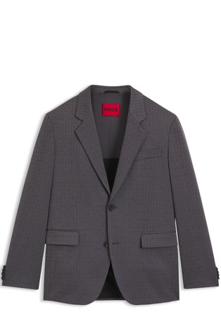 Modern fit rastezljiv sako s kariranim uzorkom