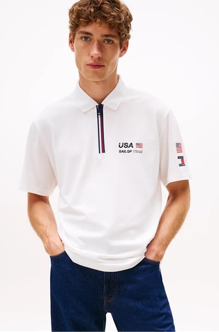 Tommy x U.S. Sail GP Team relaxed fit polo majica kratkih rukava