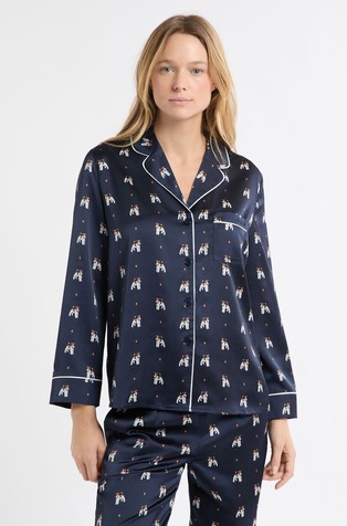 Hailey satenski gornji dio pidžame s motivima pasa