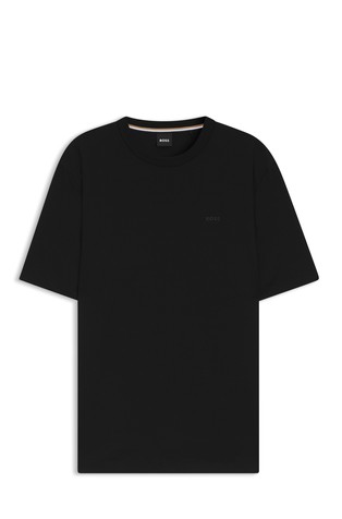 Relaxed fit cotton T-shirt with micro logo