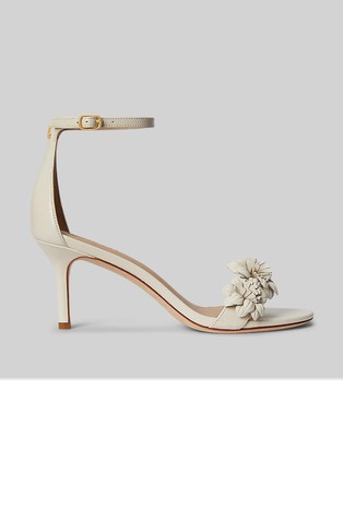 Allie sandale od nappa kože s cvjetnim ukrasima