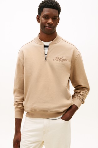 Baseball Collar Quarter-Zip Jumper