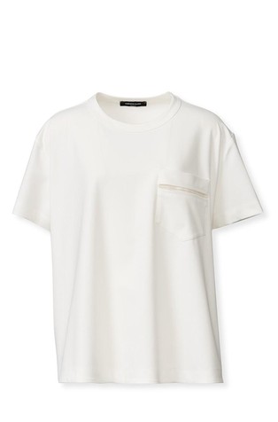 Zvonasta majica kratkih rukava od milano tkanine