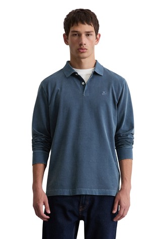 Regular fit polo majica dugih rukava od organskog pamuka