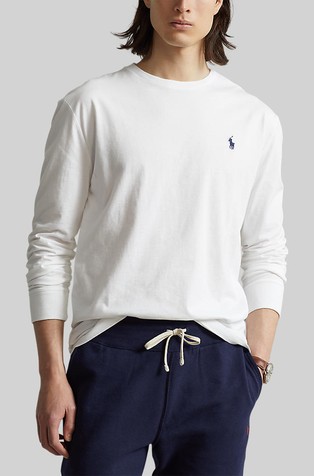 Classic fit pamučna majica dugih rukava