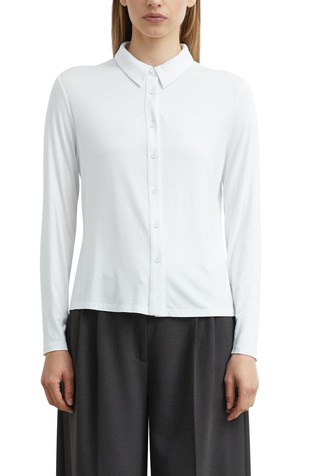 Bluza od jersey viskozne tkanine s polo ovratnikom