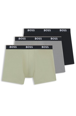 Three-pack of stretch-cotton logo-waistband boxer briefs