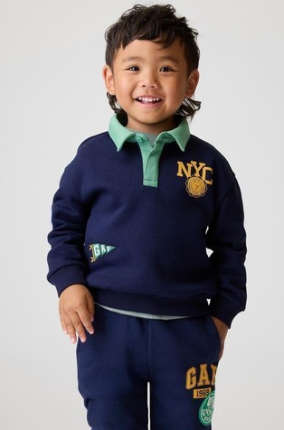 Varsity Logo pulover s polo ovratnikom za djecu dječake