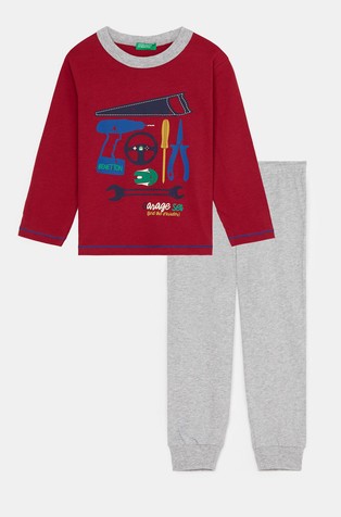 Pamučna pidžama dugih rukava