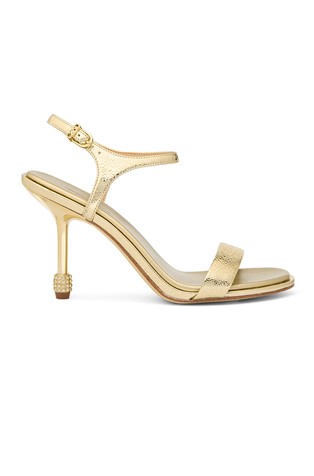 Ivy kožne sandale s metalnim sjajem