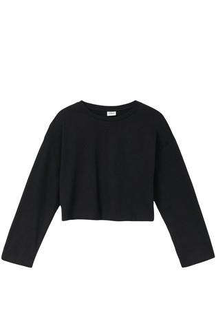 Cropped majica dugih rukava s otiskom straga